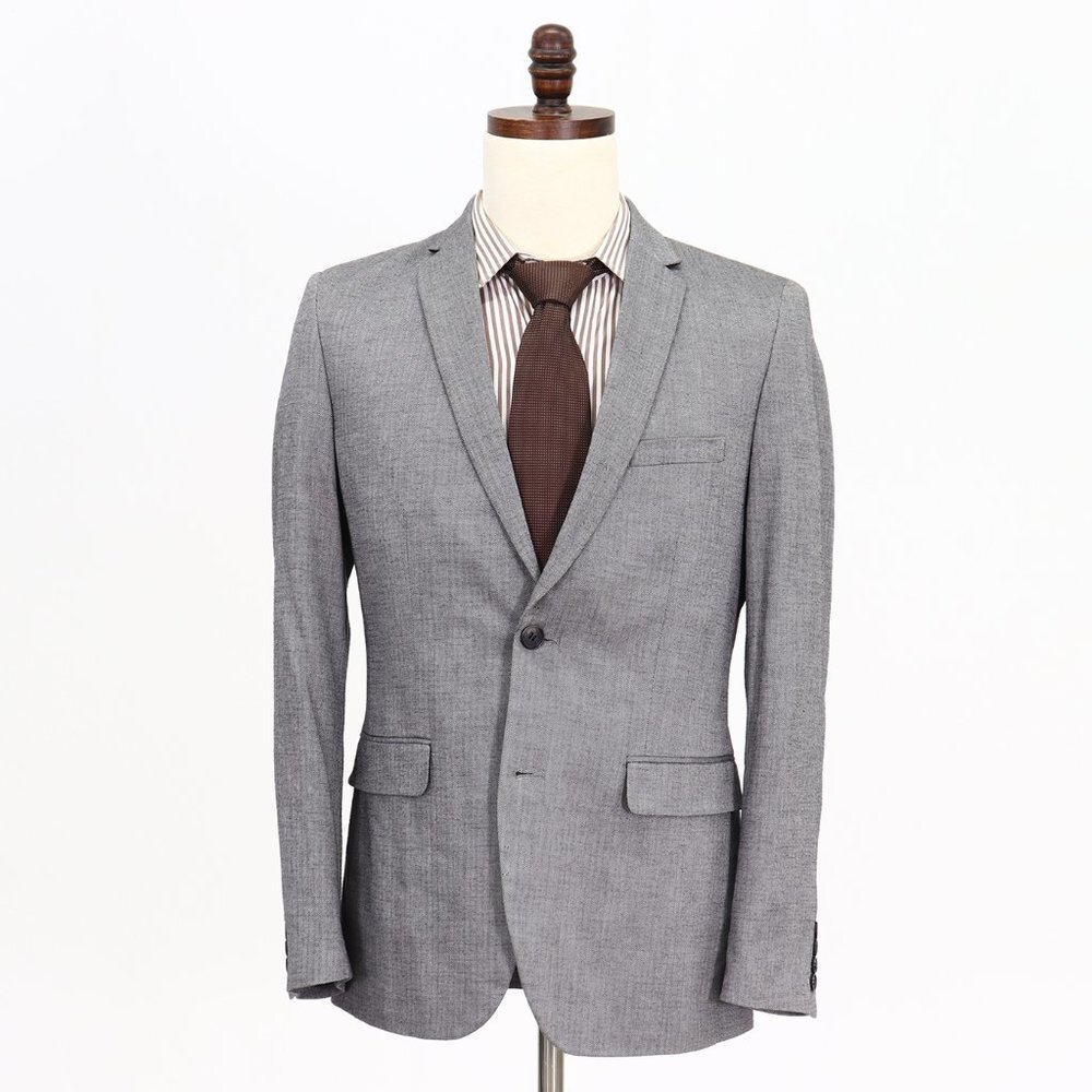 H&M 38R Gray HB 2-Button Sport Coat Blazer Jacket P488